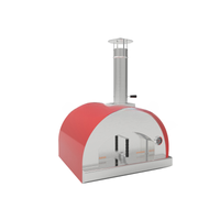 Freestanding Outdoor Wood-Fired Pizza Oven — Stainless Steel, 31" image preview