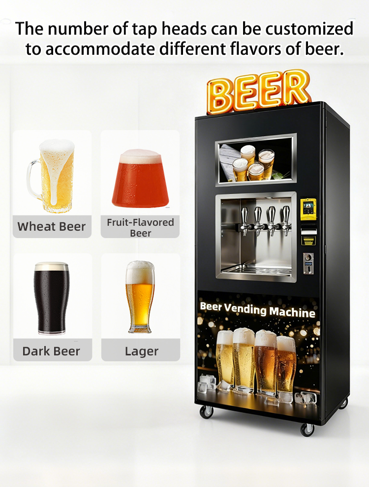 Self-Service Beer & Drink Vending Machine — 21.5" Touchscreen