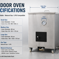 Commercial Gas Clay Tandoor Oven — Stainless Steel image preview