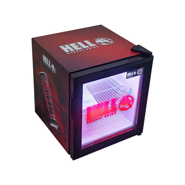 Transparent-Display Beverage Cooler — Digital Door Merchandiser