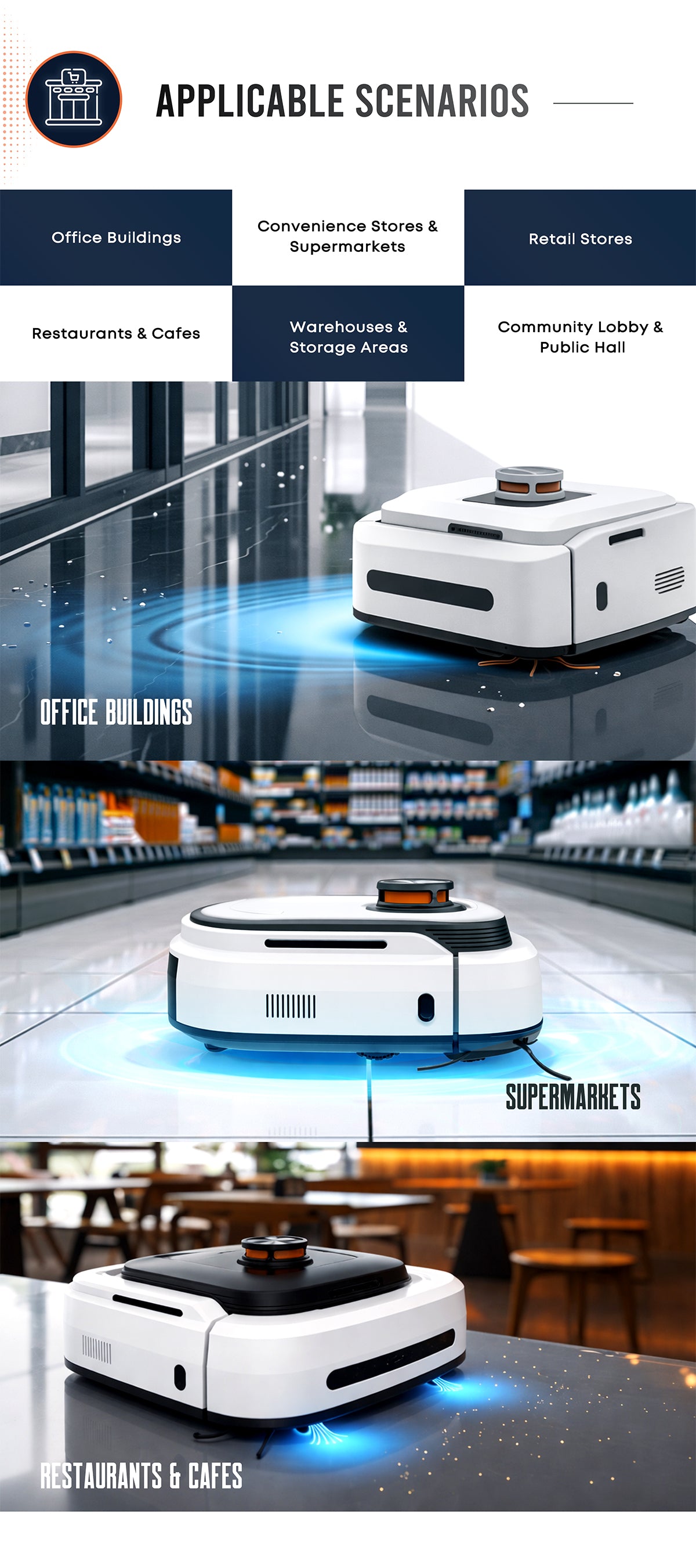 Commercial Robot Vacuum & Mop — Self-Emptying, LDS Navigation