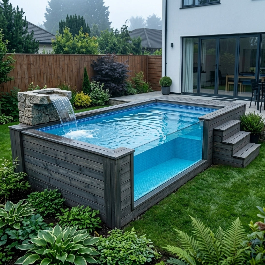 Prefab Above-Ground Fiberglass Swimming Pool — Container Series