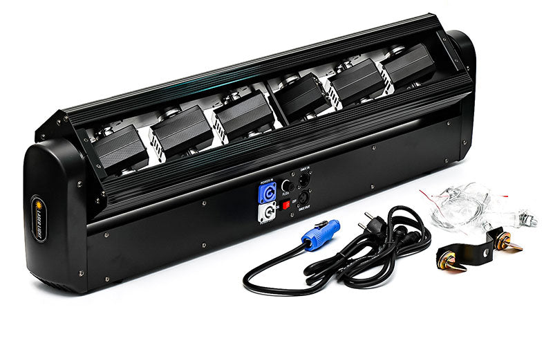 6-Head Moving Head Laser — RGB 6×500 mW with DMX512