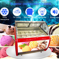 Commercial Gelato Display Freezer — Glass-Front Ice Cream Showcase image preview
