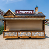 Vintage Wooden Churro Food Trailer — Mobile Vending Cart image preview