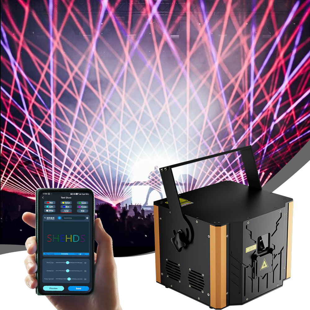 Full-Color 12W RGB Animation Laser Projector — DMX/ILDA