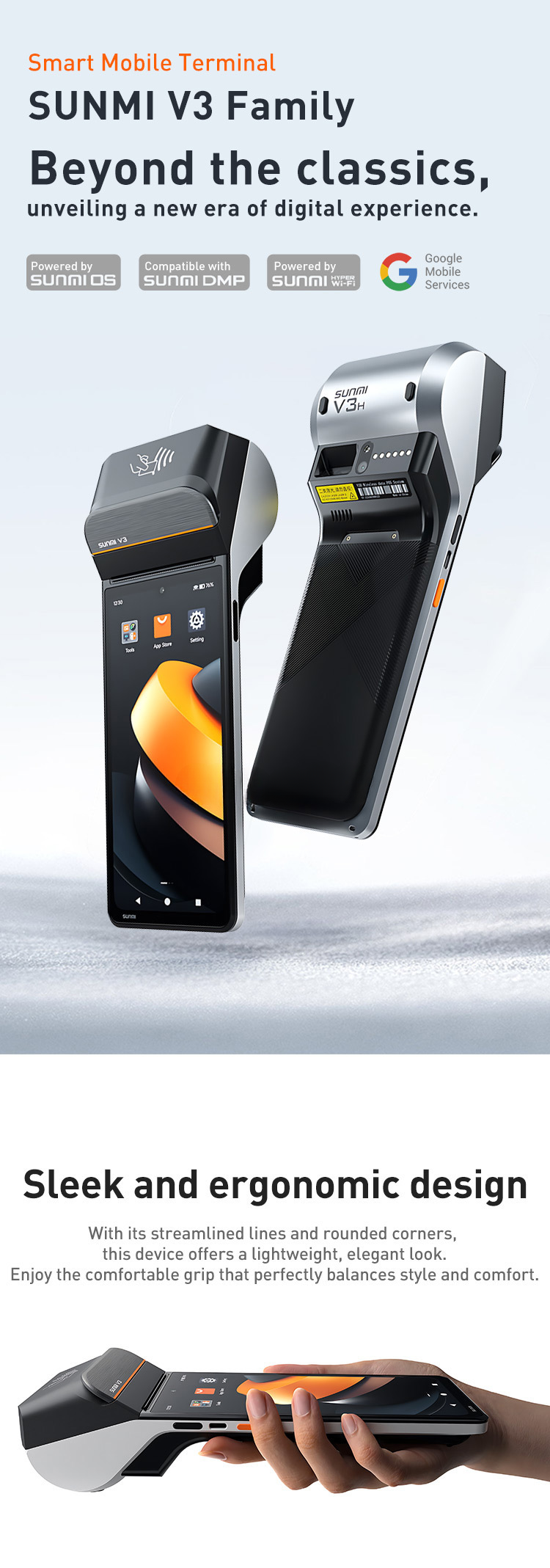 Handheld Android Mobile POS Terminal with Built-In Thermal Printer