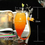 Borosilicate Glass with Built-In Straw