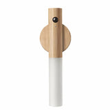 Magnetic Rechargeable LED Motion-Sensor Night Light with Wood Base