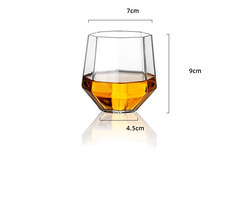 Diamond Design Whiskey Glass Set — Borosilicate