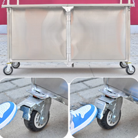 Foldable Stainless Steel Mobile Food Cart image preview