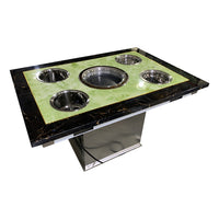 Smoke-Free Hot Pot Table — Marble Top, Built-In Induction image preview