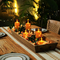 Flameless LED Pillar Candles with Embedded Fairy Lights — Remote &amp; Timer image preview