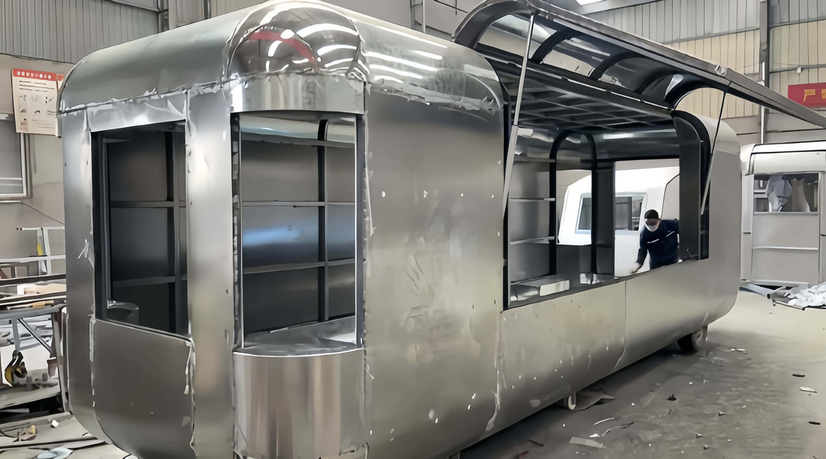 Commercial Mobile Food Trailer with Full Kitchen — BBQ & Bar