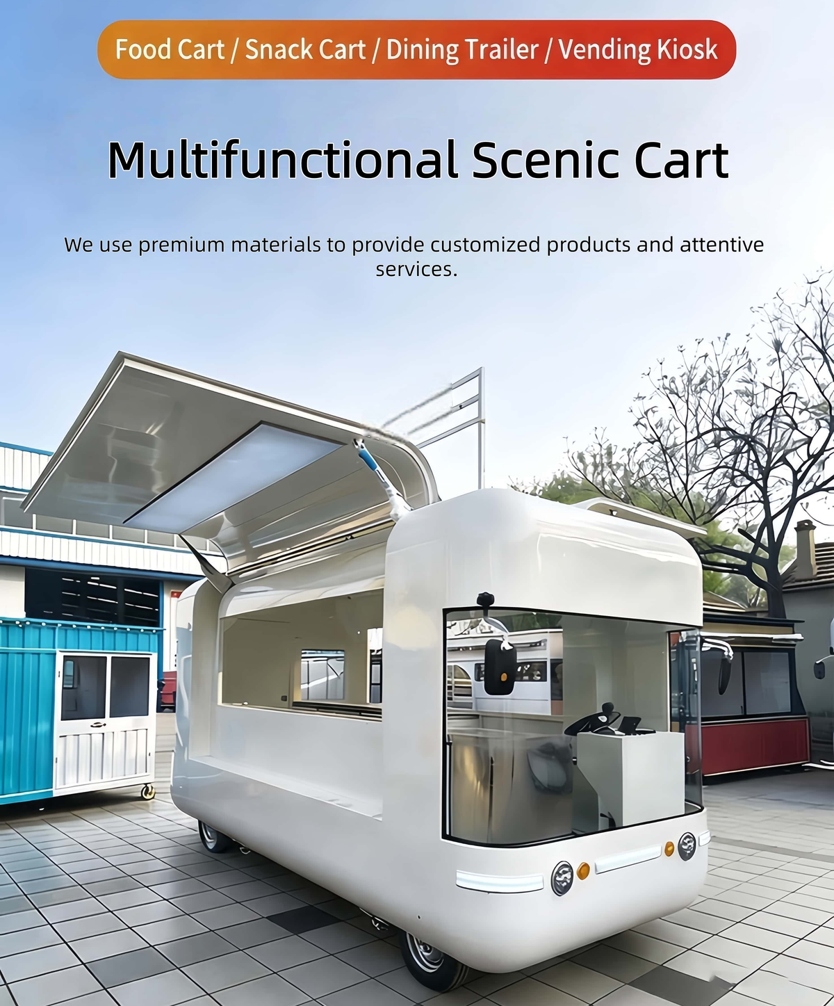 Commercial Mobile Food Trailer with Full Kitchen — BBQ & Bar