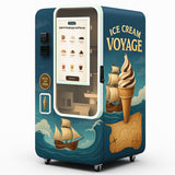 Automatic Soft Serve Ice Cream Vending Machine — 32" Touchscreen, DIY Flavors