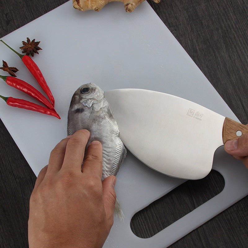 Round Seafood Knife with Wooden Handle
