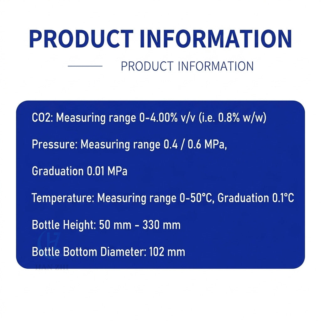 Portable CO2 Volume Tester for Carbonated Drinks