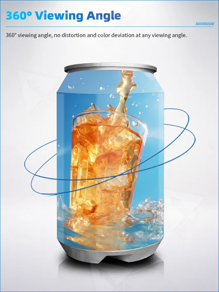 Cylindrical Can-Shaped LED Display — Custom Digital Signage Column