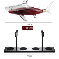 Shark Whiskey Decanter Set with Glasses image preview