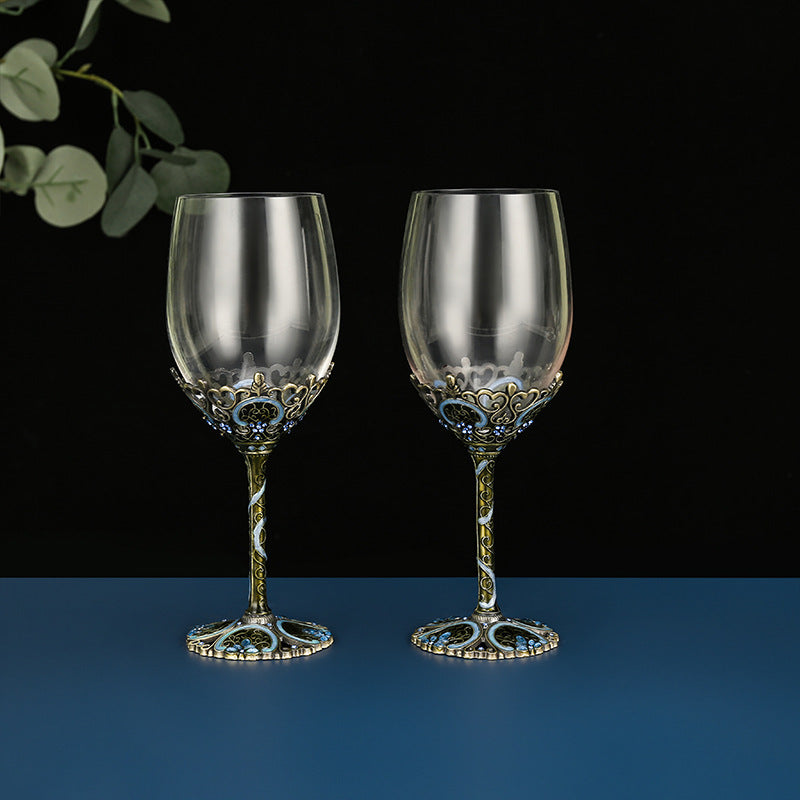 Retro-Style Wine Glass and Decanter Gift Set