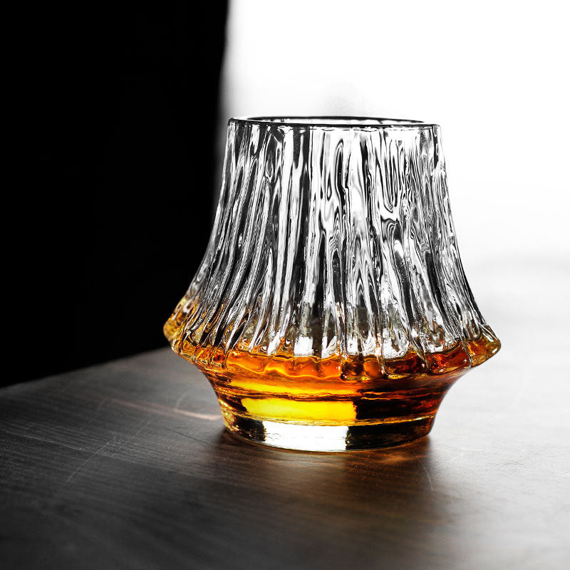 Mount Fuji Whisky Glass — Japanese Crystal Glassware, height 85mm