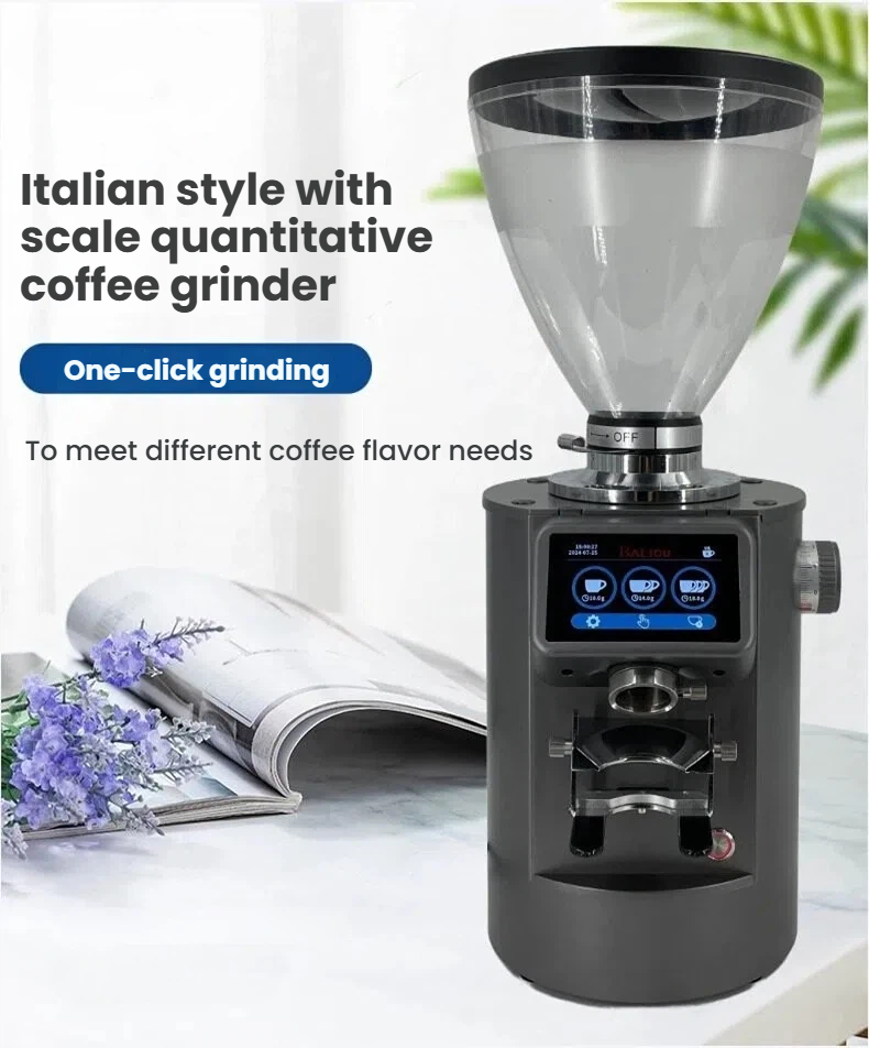 Commercial Flat Burr Espresso Grinder — 90mm, Dosing Control