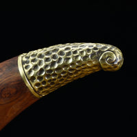 Sandblasted Leopard Cleaver Knife — Hand-Forged High-Manganese Steel image preview