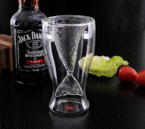 Mermaid Glass Double-Layered Cocktail Glass