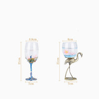 Limited Edition Iris and Crane Enamel Cocktail Glasses image preview