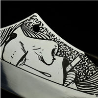 Laser Engraved Chef's Knife — Molybdenum Steel &amp; Rosewood image preview