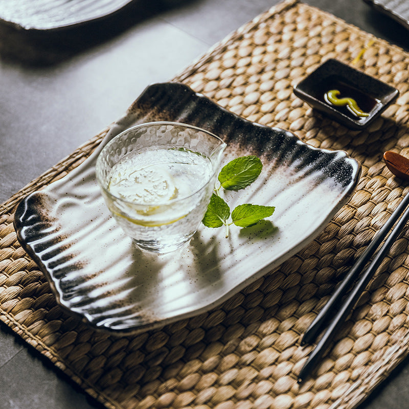 Handmade Porcelain Sushi Plates — 4 Artisan Styles, shape Irregular