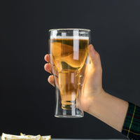 Bottle Silhouette Double-Wall Beer Glass image preview