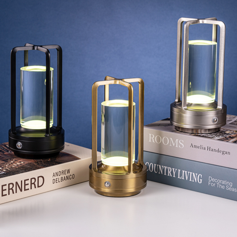 Cordless Rechargeable LED Table Lamp — Touch Dimmable, Aluminum