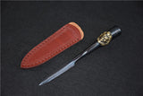 Dasheng Tea Knife — Pattern Steel & Copper