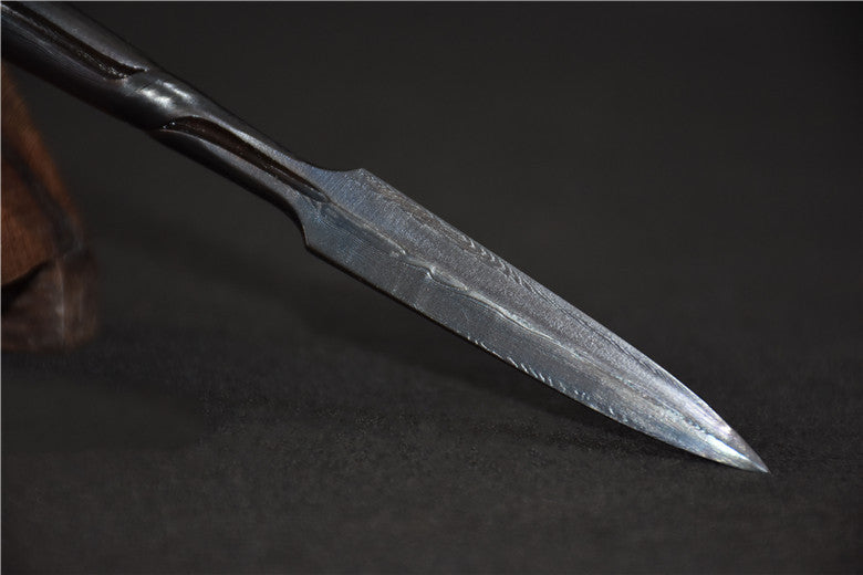 Dasheng Tea Knife — Pattern Steel & Copper