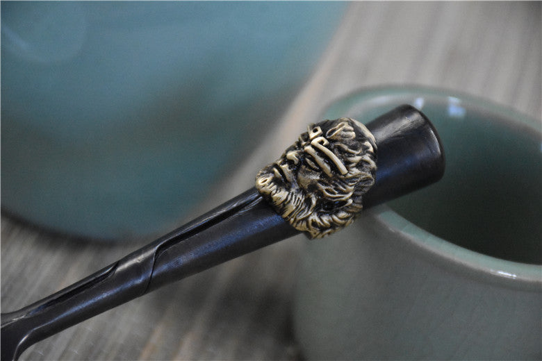 Handcrafted Dasheng Tea Knife with Pattern Steel Blade