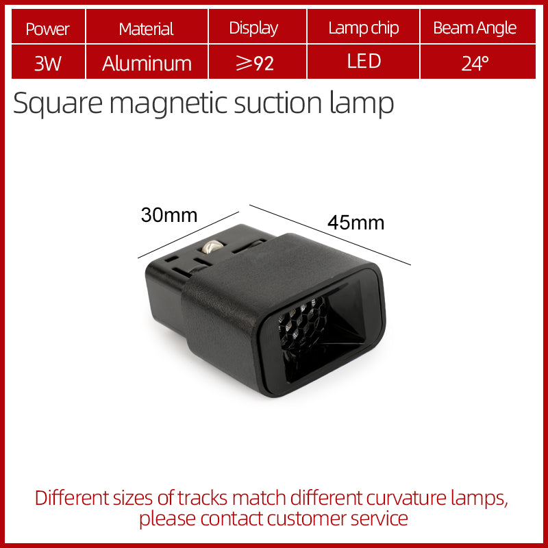 Circular Magnetic LED Track Light System — 48V, Dimmable