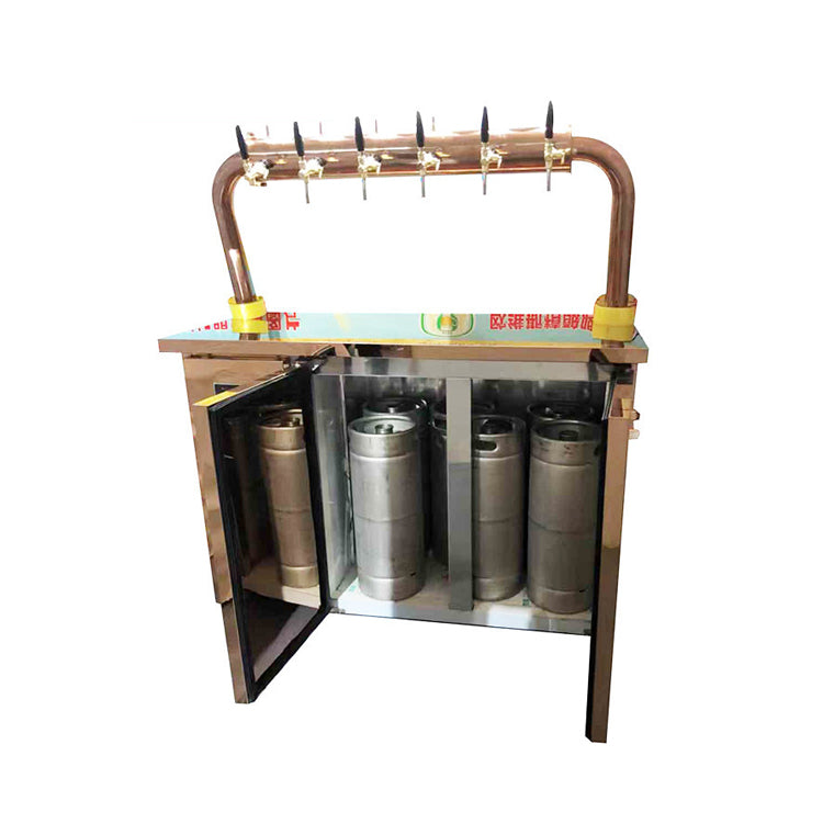 Commercial Draft Beer Dispenser — Air-Cooled Kegerator, 4 to 6 Taps