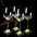 Crystal Wine Glass and Decanter Set with Floral Design