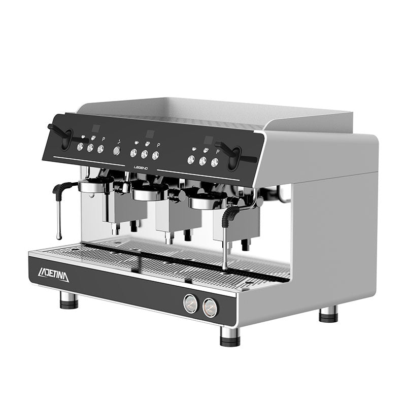 Commercial 3-Group Semi-Automatic Espresso Machine — Heat Exchange