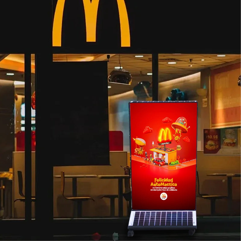 Solar LED Light Box — Outdoor Double-Sided Illuminated Sign