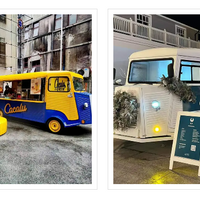 Vintage Wooden Churro Food Trailer — Mobile Vending Cart image preview