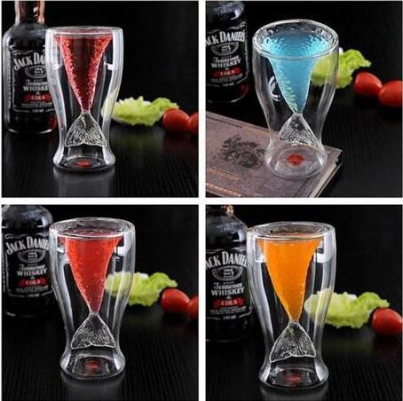 Mermaid Glass Double-Layered Cocktail Glass