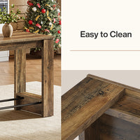 63-Inch Counter-Height Bar Table with Metal Footrest image preview