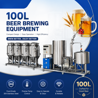 100L Craft Microbrewery System — Brewhouse &amp; Fermenters image preview