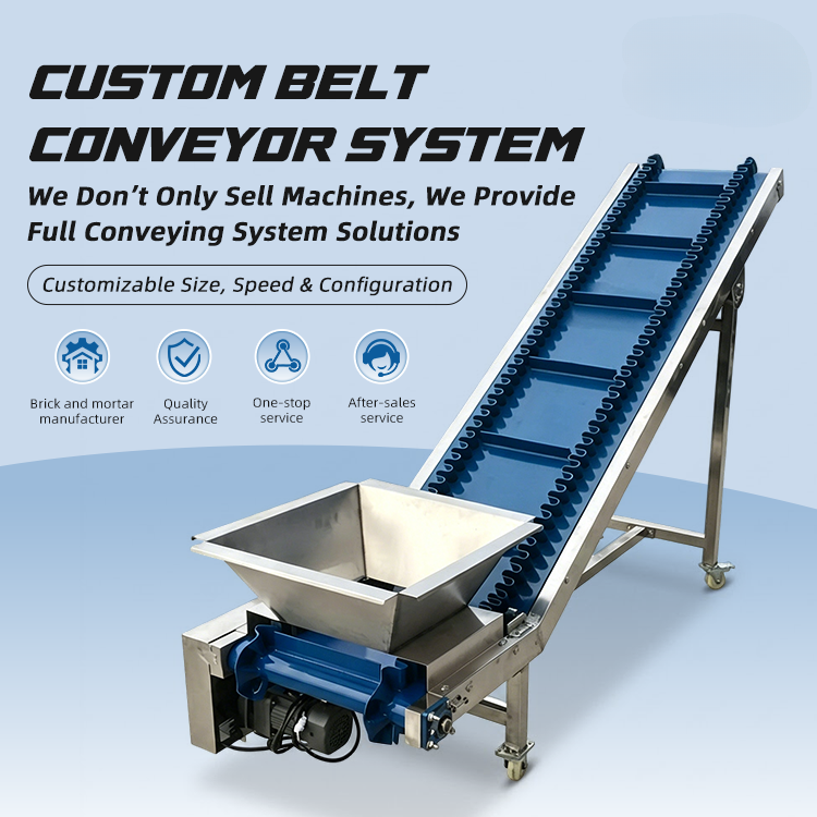 Food-Grade Stainless Steel Belt Conveyor — PU Belt Processing Line