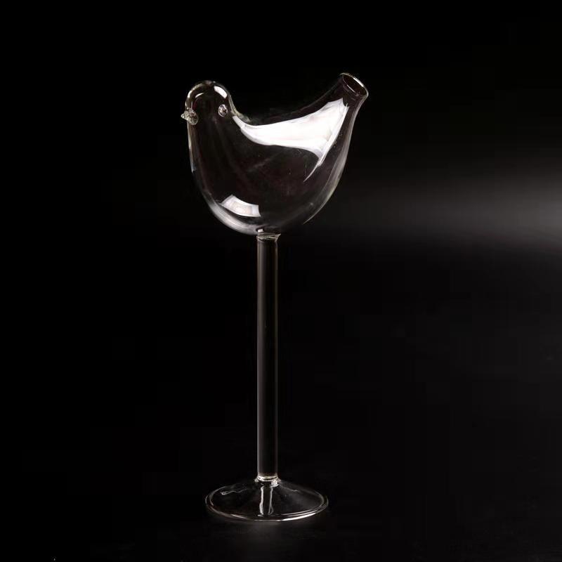 Sparrow Bird-Shaped Cocktail Glass, height 21cm