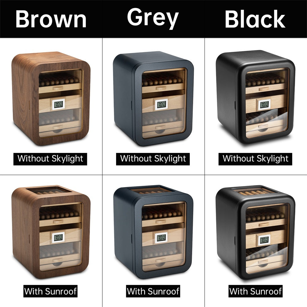 Cedar-Lined Cigar Humidor Cabinet — 110-Cigar Capacity