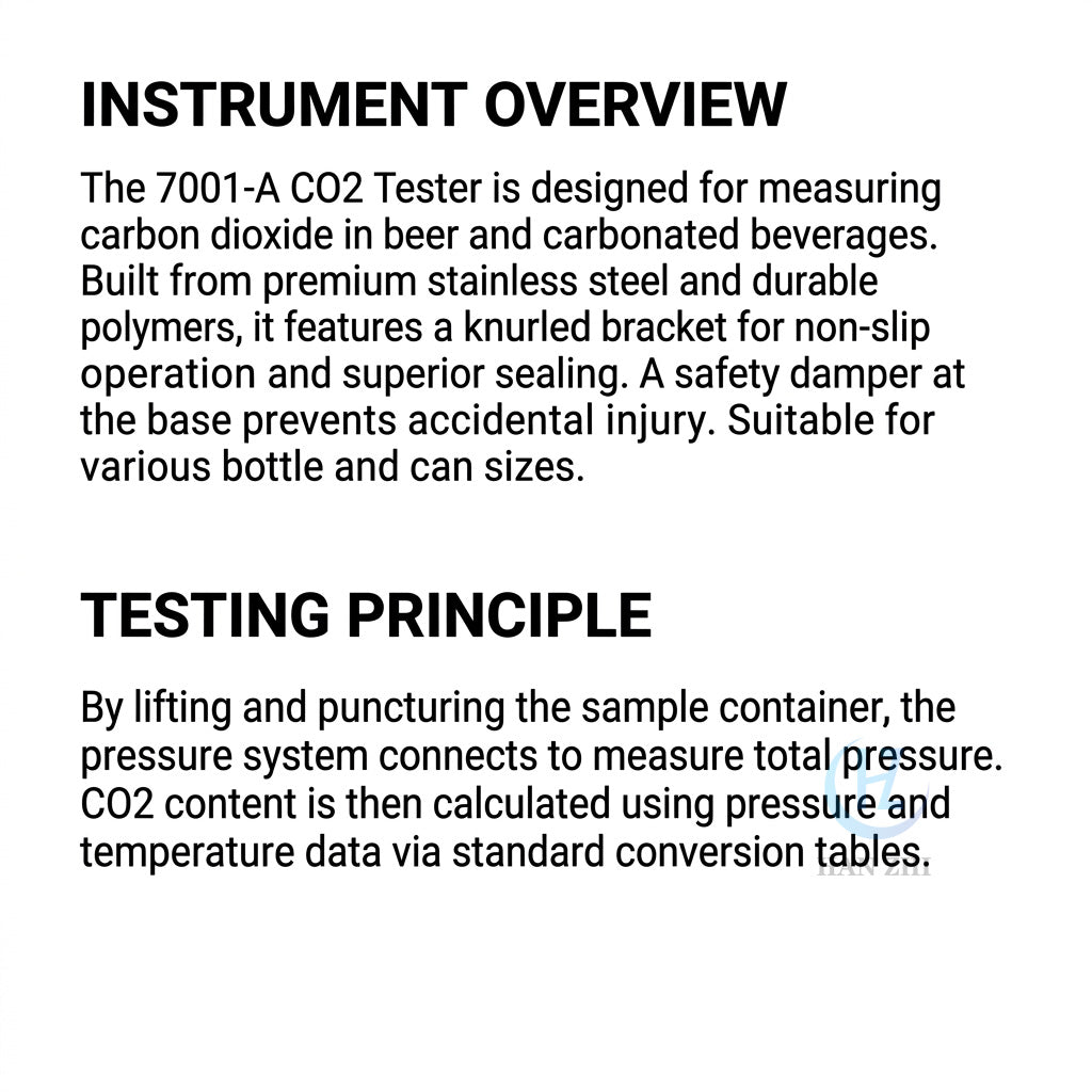 Portable CO2 Volume Tester for Carbonated Drinks